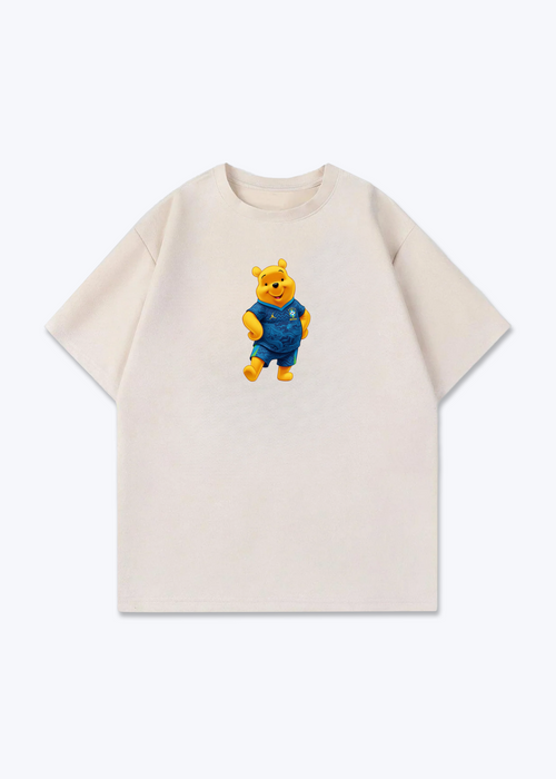 Brasilien Pooh Oversized Shirt - Beige Front (Designed)