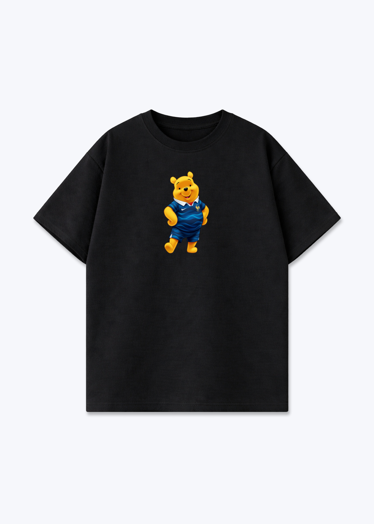 Brasilien Pooh Oversized Shirt - Black Front (Designed)