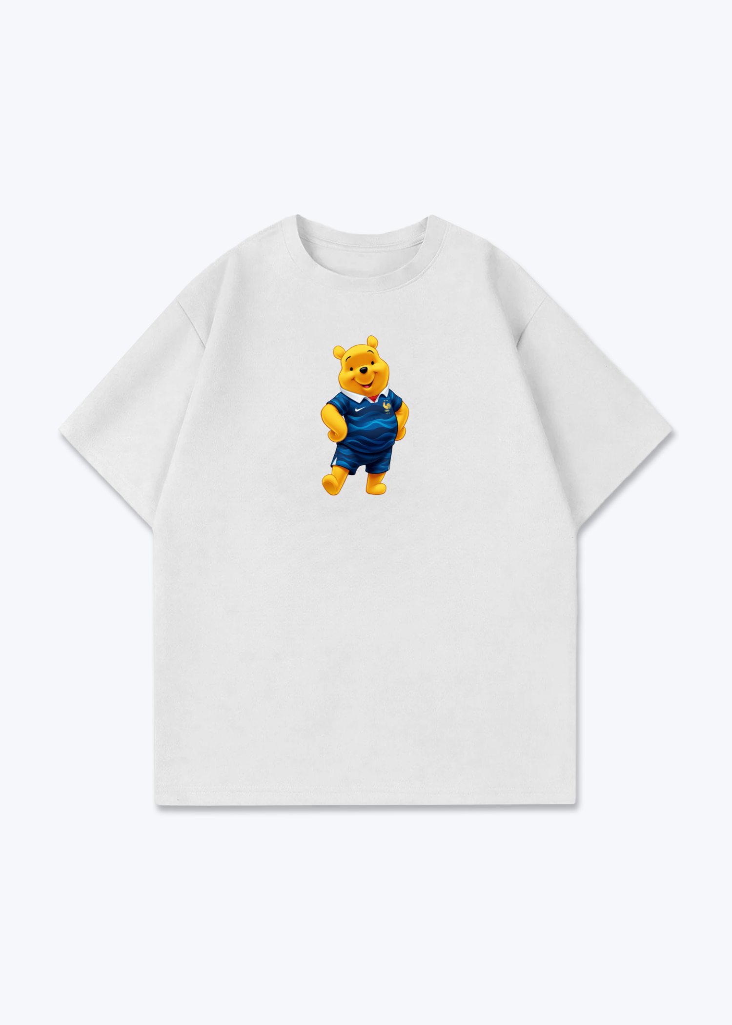 Brasilien Pooh Oversized Shirt - White Front (Designed)