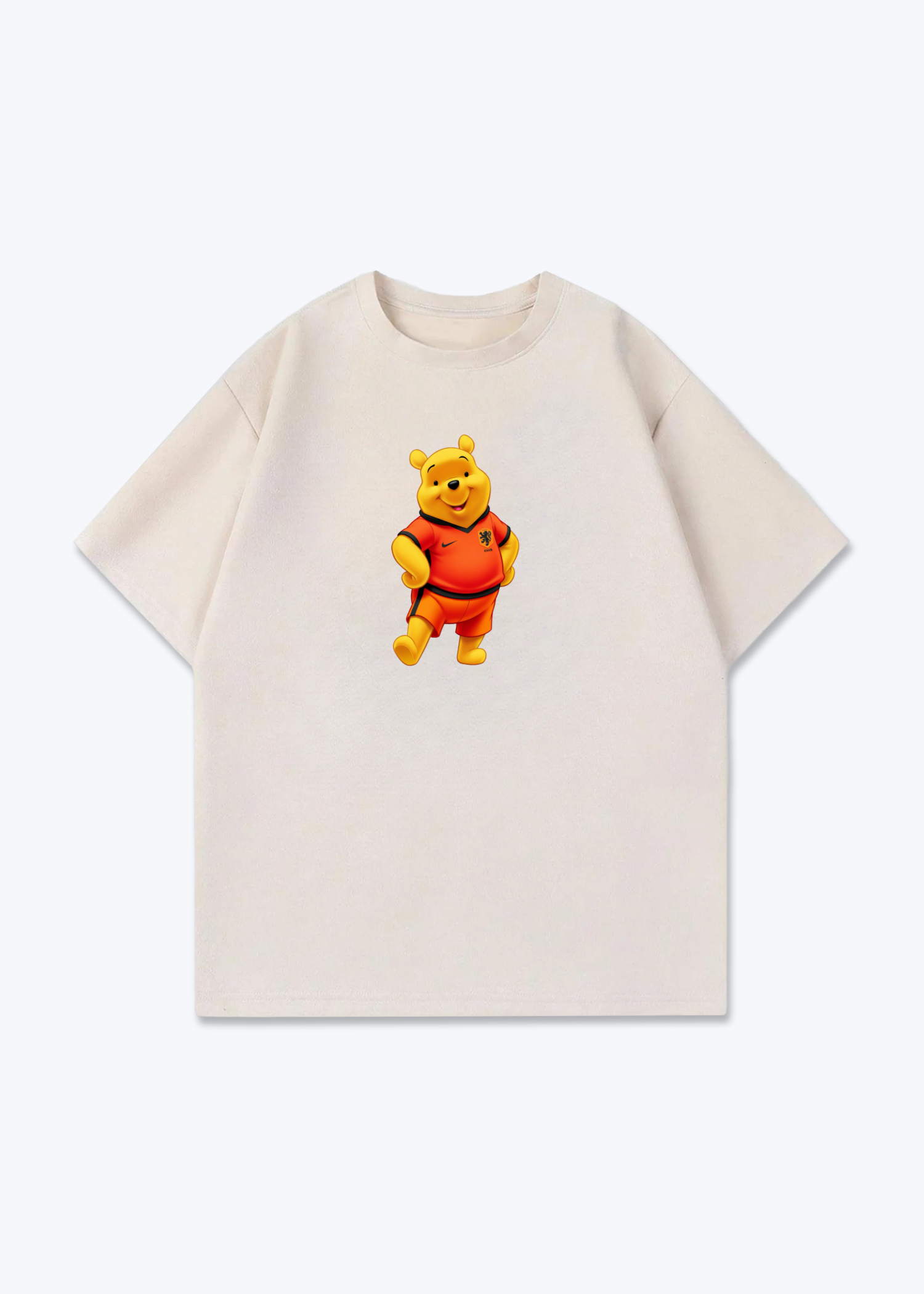 Brasilien Pooh Oversized Shirt - Beige Front (Designed)