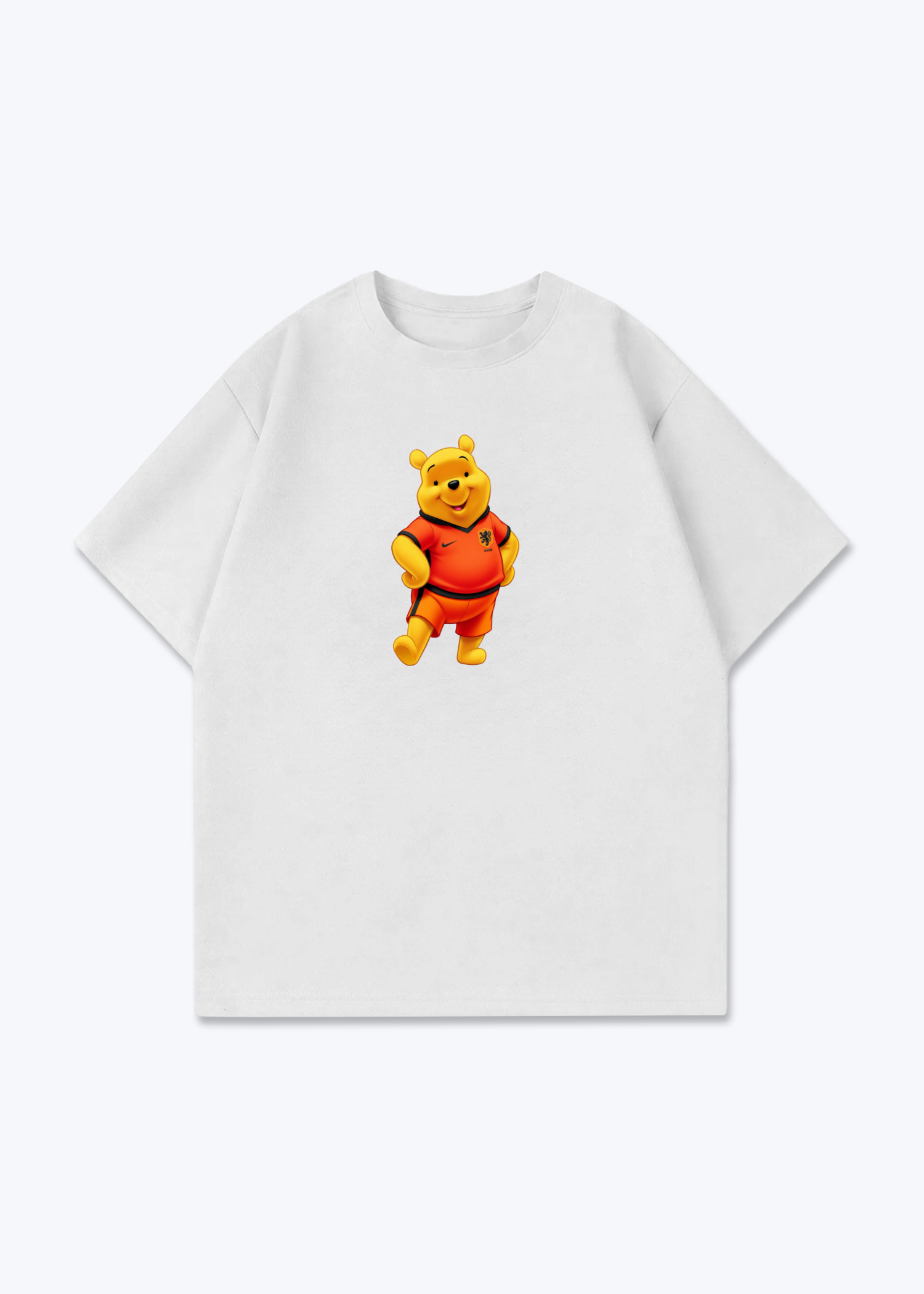 Brasilien Pooh Oversized Shirt - White Front (Designed)