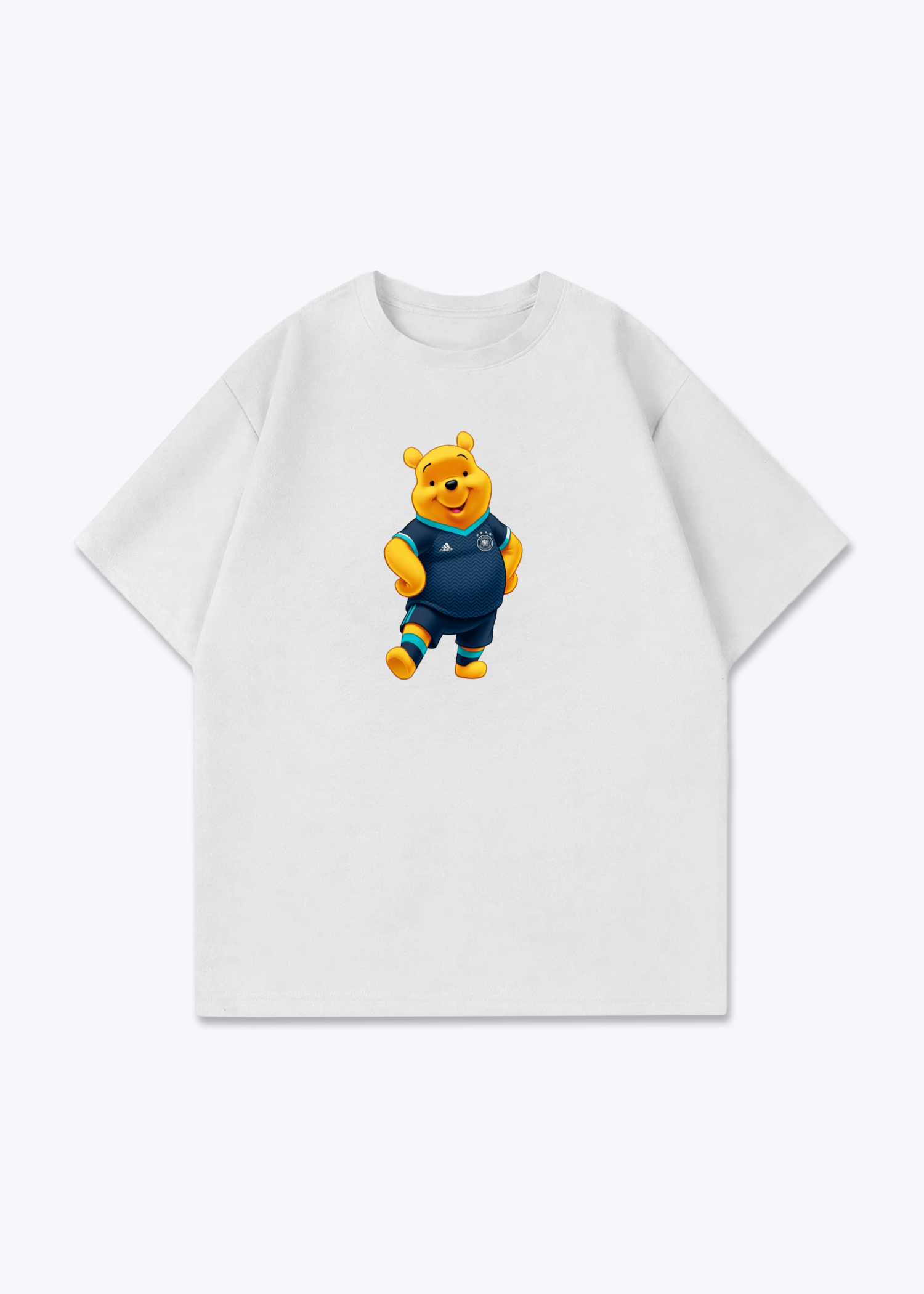 Deutschland Pooh Oversized Shirt - White Front (Designed)